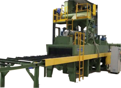 Máquina granalladora de turbinas de rodillos